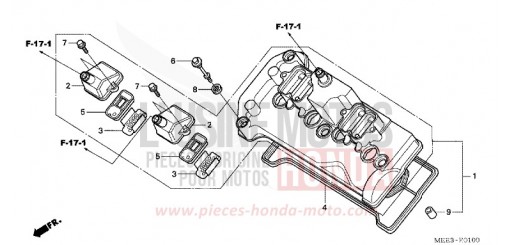COUVERCLE DE CULASSE CBR600RR3 de 2003
